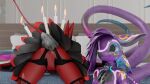  3d_(artwork) 4_ears anthro avali avali_underfluffies bed bedroom birthday black_body black_feathers blender_(software) blender_cycles butt candle chillthecutie_(character) digital_media_(artwork) duo eldritch_abomination feathers furniture harbalarm harbalarm_(character) hi_res male multi_ear purple_body purple_feathers red_body smile smirk tentacles translucent translucent_tentacles underfluffies winged_arms wings 