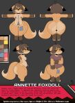  absurd_res animate_inanimate annette_foxdoll_(empskit) big_butt breasts butt doll empskit hi_res huge_butt hyper hyper_butt living_doll living_plushie model_sheet plushie short_stack small_breasts 
