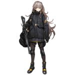  1girl 404_logo_(girls&#039;_frontline) black_bag black_coat black_footwear black_pantyhose boots brown_hair closed_mouth clothes_writing coat crossed_bangs fingerless_gloves full_body girls&#039;_frontline gloves gun h&amp;k_ump h&amp;k_ump45 hair_between_eyes hair_ornament heckler_&amp;_koch holding holding_gun holding_weapon infukun knee_pads light_smile long_hair looking_at_viewer no_scar official_alternate_costume official_art one_side_up pantyhose pleated_skirt shell_jacket simple_background skirt smile solo standing submachine_gun thigh_strap transparent_background trigger_discipline ump45_(girls&#039;_frontline) ump45_(winter_journey)_(girls&#039;_frontline) very_long_hair weapon yellow_eyes 