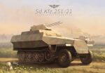  absurdres artist_name building dated fire highres military military_vehicle motor_vehicle no_humans original outdoors scenery sky smoke spacebar_hobby tank vehicle_focus vehicle_name 