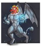  anthro curse cursed_object digital_media_(artwork) dragon hi_res hypnosis hypnotic_eyes hypnovember lsheena magic male mind_control muscular muscular_male nude open_mouth petrification ringed_eyes scalie simple_background solo solo_focus tongue transformation western_dragon wings 