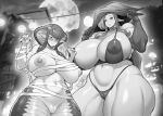 amano_jack apode areola big_breasts breasts censored clothing cobra draconcopode female genitals halloween holidays huge_breasts humanoid lamia legless monochrome nipples orc panties pussy reptile scalie serpentine snake split_form thick_thighs underwear 