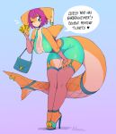  absurd_res anthro big_breasts bottomwear breasts cleavage clothed clothing female fish footwear fullmontis hi_res high_heels marine shark skirt solo 