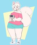  absurd_res anthro baggy_clothing baggy_topwear clothing eyewear fur glasses hi_res male solo thick_thighs topwear white_body white_fur wide_hips 