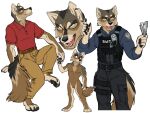  4:3 anthro athletic bulletproof_vest canid canine canis canis_wulfen cockiestspaniel grizzlygus male mammal model_sheet police police_officer solo swat tactical_gear wolf 