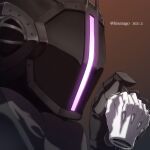  1boy bad_id bad_twitter_id black_gloves black_scarf bondrewd brown_background commentary_request gloves gradient_background helm helmet highres hisatago holding holding_whistle made_in_abyss male_focus portrait scarf solo whistle 