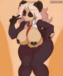  anthro bethany_(losthexer) big_breasts breasts clothing costume female hi_res ileomaru looking_at_viewer mammal pose reverse_bunny_costume solo 