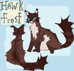  brown_body brown_fur domestic_cat felid feline felis feral fur guncht hawkfrost_(warriors) male mammal model_sheet smile solo warriors_(cats) 