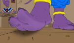  2023 5_toes anklet anthro armlet beerus blurred_background bottomwear claws clothing coin colored cutaway deity dialogue digital_drawing_(artwork) digital_media_(artwork) domestic_cat dragon_ball dragon_ball_super english_text extreme_size_difference feet felid feline felis foot_fetish foot_focus fur hi_res humanoid_feet inside jewelry larger_anthro larger_male looming looming_foot looming_over macro male mammal micro neckwear orange_eyes pants plantigrade purple_body purple_claws purple_fur purple_nose size_difference smaller_anthro smellslikejavier stick_figure text toes 