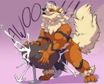  ankle_tuft anthro arcanine balls big_balls big_penis bodily_fluids breeding_mount canid claws cum cumshot dergorb ejaculation eyes_closed fluffy fluffy_tail fur generation_1_pokemon genital_fluids genitals hi_res howl huge_balls huge_penis hyper hyper_balls hyper_genitalia leg_tuft looking_pleasured male mammal masturbation motion_lines muscular muscular_anthro muscular_male nintendo nude orange_body orange_fur orgasm orgasm_face penile penile_masturbation penis pokemon pokemon_(species) solo tail tuft 