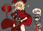  2girls :t blonde_hair blush brown_hair centurii-chan centurii-chan_(artist) cloak closed_eyes colored_eyelashes commentary english_commentary gambeson highres legionnaire multiple_girls original red_cloak roman_clothes roman_empire simple_background tagme 