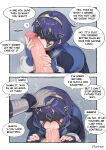  1boy 1girl absurdres blue_hair chrom_(fire_emblem) deepthroat erection father_and_daughter fellatio fingerless_gloves fire_emblem fire_emblem_awakening gloves hand_on_another&#039;s_head hetero highres incest irrumatio licking licking_penis lucina_(fire_emblem) marth_(fire_emblem_awakening) mask norza oral penis reverse_trap short_hair solo tiara 