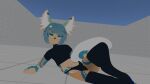  anthro black_clothing clothing girly hi_res legwear male male/male meme thigh_highs vrchat vrchat_model 