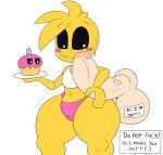  absurd_res animatronic anthro avian bib big_penis bird black_sclera bodily_fluids chicken clothing cupcake_(fnaf) disembodied_penis female five_nights_at_freddy&#039;s five_nights_at_freddy&#039;s_2 flat_chested galliform gallus_(genus) genitals head_feathers head_tuft hi_res huge_penis looking_at_genitalia looking_at_penis machine male mostly_nude navel panties penis phasianid pink_clothing pink_panties pink_underwear robot rosy_cheeks scottgames simple_background slightly_chubby smile solo sweat sweatdrop text thick_thighs toy_chica_(fnaf) tuft underwear white_background white_eyes wide_eyed wide_hips yellow_body yummercummer 