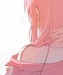  ... 1girl bite_mark bite_mark_on_neck bite_mark_on_shoulder bocchi_the_rock! gotoh_hitori jacket light_blush long_hair pink_hair pink_jacket spotlight_l white_background yuri 