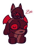  ambiguous_gender anthro bat bat_wings belly big_breasts breasts fangs felineflustered low_res mammal membrane_(anatomy) membranous_wings nipple_piercing nipples nude piercing red_nipples solo teeth text thick_thighs tongue trans_(lore) wings zoe_(felineflustered) 