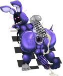  2023 3_toes after_sex anal_orgasm animatronic anus balls big_penis bodily_fluids butt censor_bar censored checkered_floor cum digital_media_(artwork) duo ejaculation exposed_wires faceless_character faceless_male feet five_nights_at_freddy&#039;s five_nights_at_freddy&#039;s_2 gaping gaping_anus genital_fluids genitals hi_res lagomorph leporid long_ears looking_back machine male male/male mammal man0. penis purple_balls purple_body purple_butt purple_penis rabbit robot scott_cawthon scottgames teeth toes twitching wire withered_bonnie_(fnaf) 