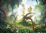  artist_name company_name concept_art copyright_name english_text flower forest grass highres lorenzo_lanfranconi magic:_the_gathering nature no_humans outdoors plant red_flower roots scenery signature tree vegetation watermark white_flower 