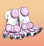  4_toes absurd_res anthro artist_muffinvinvin canid canine canis claws feet fox hi_res male mammal pawpads paws soles solo toes wolf 