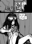  bone clothed clothing comic death english_text female gretal_(modeseven) hair hanz_(modeseven) hi_res human humanoid magic_user male mammal modeseven not_furry skull text violence 
