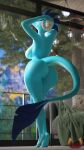  3d_(artwork) absurd_res anthro big_butt breasts butt chair digital_media_(artwork) dragon eyes_closed feet female friendship_is_magic furniture hasbro hi_res loveslove my_little_pony plant princess_ember_(mlp) railing rear_view side_boob solo stretching tree 