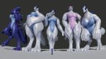  3d_(artwork) alav_(the_tao_swordsman) anthro avali big_breasts breasts chubby_female digital_media_(artwork) excited extreme_size_difference female generation_2_pokemon group hand_on_stomach hi_res kneeling legendary_pokemon looking_down_at_another looking_up_at_another looming_over lugia macro macro_female male micro micro_male muscular muscular_anthro muscular_female nintendo open_mouth pokemon pokemon_(species) shadow_lugia shadow_pokemon shiny_pokemon simple_background size_difference the_tao_swordsman thinking traediras 