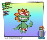  anthro border clothed clothing elemental_creature elemental_humanoid flora_fauna gameplay_mechanics gradient_background green_body growth_drive gui hi_res humanoid kafrizzzle male mario_bros nintendo not_furry petey_piranha plant plant_humanoid simple_background smile smirk solo topless topless_anthro topless_male underwear underwear_only 