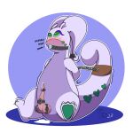  bdsm bondage bound chain chained egg_vibrator feral gag gagged generation_6_pokemon goodra hi_res male mega_stone nintendo pokemon pokemon_(species) sex_toy solo velvet706 velvet_the_gooey_dragon vibrator 