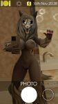  3d_(artwork) absurd_res animal_humanoid anthro bathroom big_breasts black_body black_fur bone breasts canid canine digital_media_(artwork) english_text female fur genitals hair hi_res humanoid looking_at_viewer malo mammal monster nipples nude onehundredandone open_mouth phone pregnancy_test pregnant pregnant_female pussy scp-1471 scp-1471-a scp_foundation skull skull_head solo tail text 