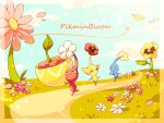  black_eyes blue_pikmin blue_skin blue_sky blush_stickers cloud colored_skin commentary_request copyright_name english_text flower flower_bed flower_request grass holding holding_plant leaf looking_ahead looking_at_another no_humans outdoors path petals pikmin_(creature) pikmin_(series) pikmin_bloom pink_flower plant pointy_ears pointy_nose potted_plant red_flower red_pikmin red_skin shirushiki sky sprout sunlight triangle_mouth walking waving white_flower yellow_flower yellow_pikmin yellow_skin 
