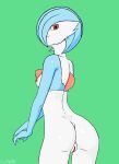  absurd_res areola breasts butt colored crytonic digital_drawing_(artwork) digital_media_(artwork) female gardevoir generation_3_pokemon genitals hi_res looking_at_viewer nintendo nipples nude pokemon pokemon_(species) portrait pussy red_eyes shiny_pokemon simple_background smile solo 