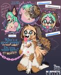  absurd_res anthro areola big_eyes border_collie brown_body brown_fur canid canine canis chain chained collar collie dark_brown_fur dialogue domestic_dog english_text female floppy_ears fluffy fox fur green_hair hair herding_dog hi_res hima_nsfw himalaya_(hima_nsfw) intelligence_loss leash long_tongue magic_collar mammal obedient pastoral_dog petplay pink_body pink_fur roleplay sheepdog solo tail tail_motion tailwag tan_body tan_fur text tongue tongue_out transformation transformation_sequence white_body white_fur 