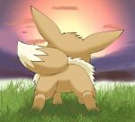  ambiguous_gender butt eevee generation_1_pokemon nintendo pichu90 pokemon pokemon_(species) rear_view solo 