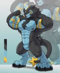  abs anthro back_tuft biceps big_biceps biped chest_tuft claws featureless_crotch felid feline flexing flexing_bicep flexing_biceps flexing_both_biceps flexing_muscles fur generation_4_pokemon hair head_tuft hi_res lion luxray lynx male mammal multicolored_body multicolored_fur muscular muscular_anthro muscular_legs muscular_male muscular_thighs nintendo nipples palette pantherine pecs pokemon pokemon_(species) pose red_nose red_sclera round_ears serratus sharp_claws solo stripes tail tail_star tuft valentinesartx yellow_eyes 