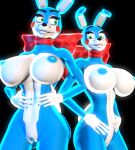  3d_(artwork) animal_humanoid animatronic anthro avian big_breasts bird bonnie_(fnaf) breasts digital_media_(artwork) duo female five_nights_at_freddy&#039;s genitals humanoid lagomorph lagomorph_humanoid machine mammal mammal_humanoid nipples nude pussy reshsfm robot scottgames simple_background source_filmmaker 