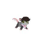  2023 absurd_res alpha_channel ambiguous_gender bandanna brown_hair chibi didelphid digital_media_(artwork) discord_(app) feral feral_with_hair fur green_eyes grey_body grey_fur grey_markings hair hi_res icon kerchief lgbt_pride mammal markings marsupial patreon pink_body pink_skin pride_colors raised_tail shaking simple_background solo sticker tail tbh_creature text trans_(lore) trans_man_(lore) transgender_pride_colors transparent_background url virginia_opossum zer0rebel4 