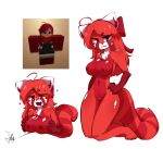  &lt;3 &lt;3_eyes ailurid anthro aroused big_breasts bodily_fluids breast_play breasts cum cum_on_body cum_on_breasts curvy_body curvy_female curvy_figure female fur genital_fluids genitals hair hand_on_hip human jellyoyix kneeling leaking_cum male male/female mammal nude pussy red_body red_fur red_hair red_panda reference_image roblox robloxian sex simple_background solo titfuck unseen_character unseen_male vivian_red voluptuous voluptuous_female white_background 