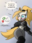  anthro big_butt breasts butt clothed clothing female flustered hi_res idw_publishing kryptickralo sega shocked_expression shy solo sonic_the_hedgehog_(comics) sonic_the_hedgehog_(idw) sonic_the_hedgehog_(series) strip_game thick_thighs twitter whisper_the_wolf wide_hips 