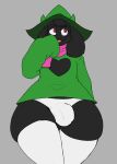  bulge clothing deltarune girly hi_res legwear lemendigogoat male male/male ralsei thigh_highs thighs undertale_(series) 