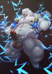  absurd_res bear belly big_(disambiguation) big_penis black body genitals hanapanda hi_res humanoid_genitalia humanoid_penis league_of_legends mammal muscular penis polar_bear riot_games ursine volibear 