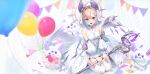  1girl 3others absurdres ahoge aloupeep_(enna_alouette) arahenas bird_girl blonde_hair blue_bow blue_hair bob_cut boots bouquet bow breasts crystal_wings detached_sleeves dress enna_alouette flower frilled_dress frills garter_straps gradient_hair hair_flower hair_ornament halo happy_birthday head_wings highres jewelry knee_boots looking_at_viewer multicolored_eyes multicolored_hair multiple_others nijisanji nijisanji_en official_alternate_costume official_alternate_hairstyle pleated_dress puffy_sleeves purple_eyes purple_wings rose seiza short_hair sitting sleeveless small_breasts smile staff thighhighs veil virtual_youtuber waist_cape white_flower white_footwear white_thighhighs white_wings wings yellow_eyes 