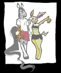  aliasing anthro dijon_(guncht) duo eeveelution equid equine female generation_1_pokemon gesture guncht horse jolteon kenny_(guncht) low_res mammal nintendo pokemon pokemon_(species) smile trans_(lore) trans_man_(lore) waving waving_at_viewer 