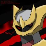  ambiguous_gender black_background bust_portrait cryptid_queen generation_4_pokemon giratina hi_res legendary_pokemon nintendo origin_forme_giratina pokemon pokemon_(species) portrait red_background simple_background solo 