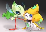  ambiguous_gender antennae_(anatomy) black_collar blue_eyes bodily_fluids celebi collar collar_only discocci duo eyes_closed eyeshadow feral floating generation_2_pokemon generation_3_pokemon gradient_background green_antennae green_body green_paper grey_background hi_res holding_object holding_paper insect_wings jirachi kneeling leash leash_pull legendary_pokemon looking_at_viewer makeup multicolored_body nintendo nude open_mouth paper pokemon pokemon_(species) red_leash saliva saliva_string shadow simple_background studded_collar text tongue tongue_out two_tone_body watermark white_body wings yellow_body 