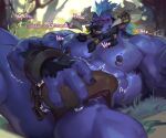  ahegao alistar_(lol) anthro beard big_pecs blue_body blue_fur blue_hair blush bodily_fluids body_hair bovid bovine bulge chest_hair clothed clothing cum cum_drip cum_in_clothing cum_in_underwear dialogue dripping erection european_mythology facial_hair facial_piercing fur genital_fluids genital_outline genitals greek_mythology hair horn humanoid_genitalia humanoid_penis league_of_legends looking_pleasured lying male mammal manly masturbation minotaur mostly_nude mythology nipple_piercing nipple_ring nipples nose_piercing nose_ring null-ghost on_back on_ground outside pecs penile penile_masturbation penis penis_outline piercing red_eyes ring_piercing riot_games scar solo throbbing_penis underwear underwear_only 