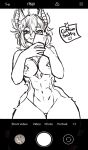  absurd_res artist batcommissionopen cottonsalty drawing english_text female furry furryartwork furrycommission hi_res humanoid invalid_tag selfie sketch solo text 