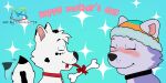  absurd_res canid canine canis collar domestic_dog duo everest_(paw_patrol) fan_character female feral fur hi_res husky male mammal marvispot84 nickelodeon nordic_sled_dog paw_patrol sparkles spitz spots spots_(oc_marvispots) spotted_body spotted_fur 