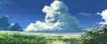  blue_sky cloud cumulonimbus_cloud day grass highres nature no_humans original outdoors sazuku_01 scenery sky 