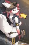  absurd_res anthro breasts brush butt clothing female fur generation_3_pokemon hi_res multicolored_body multicolored_fur nintendo paintbrush panties pokemon pokemon_(species) solo two_tone_body two_tone_fur underwear zangoose zinfyu 