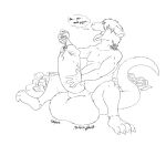  anthro ball_inflation genitals hi_res humanoid_genitalia humanoid_penis mammal min_(artist) murid murine penis rat rodent simple_background tail tongue tongue_out urethral urethral_bulge 